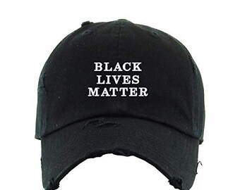 Black Lives Matter Embroidered Cotton Dad Hat – Adjustable Baseball Cap, Unisex (Made In USA)