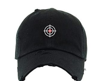 Target Sign Vintage Baseball Cap Embroidered Cotton Adjustable Distressed Dad Hat