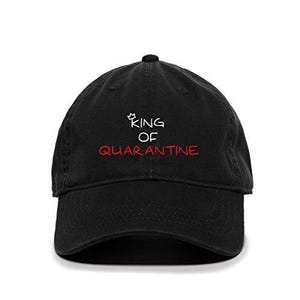 King of Quarantine Baseball Cap Embroidered Cotton Adjustable Dad Hat
