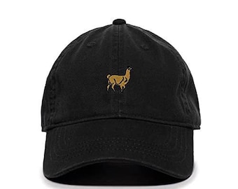 Alpaca Baseball Cap Embroidered Cotton Adjustable Dad Hat