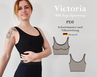 Bra-Top Sporttop - digital PDF sewing pattern with sewing instructions German lucy.sonnenschein.design (Xs-XL)