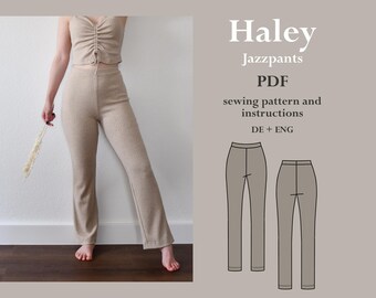 Jazz Pants Yoga Loungewear - digital PDF pattern with sewing instructions ENGLISH lucy.sonnenschein.design (size 32-48)