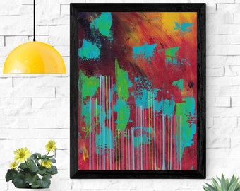 Fichier d’impression Urban Red Abstract Art