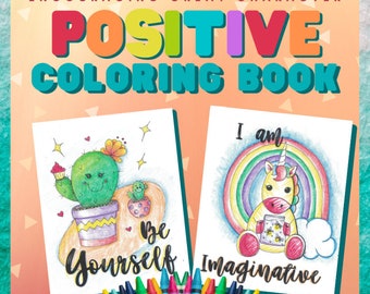Livre de coloriage encourageant les traits de caractère positifs