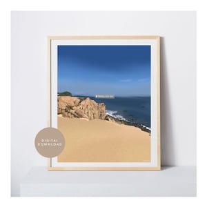 Printable Art, Montauk, Long Island, New York, Landscape Illustration, Beach, Travel Poster, Art Print, Wall Art, For Home, Gifts for Home