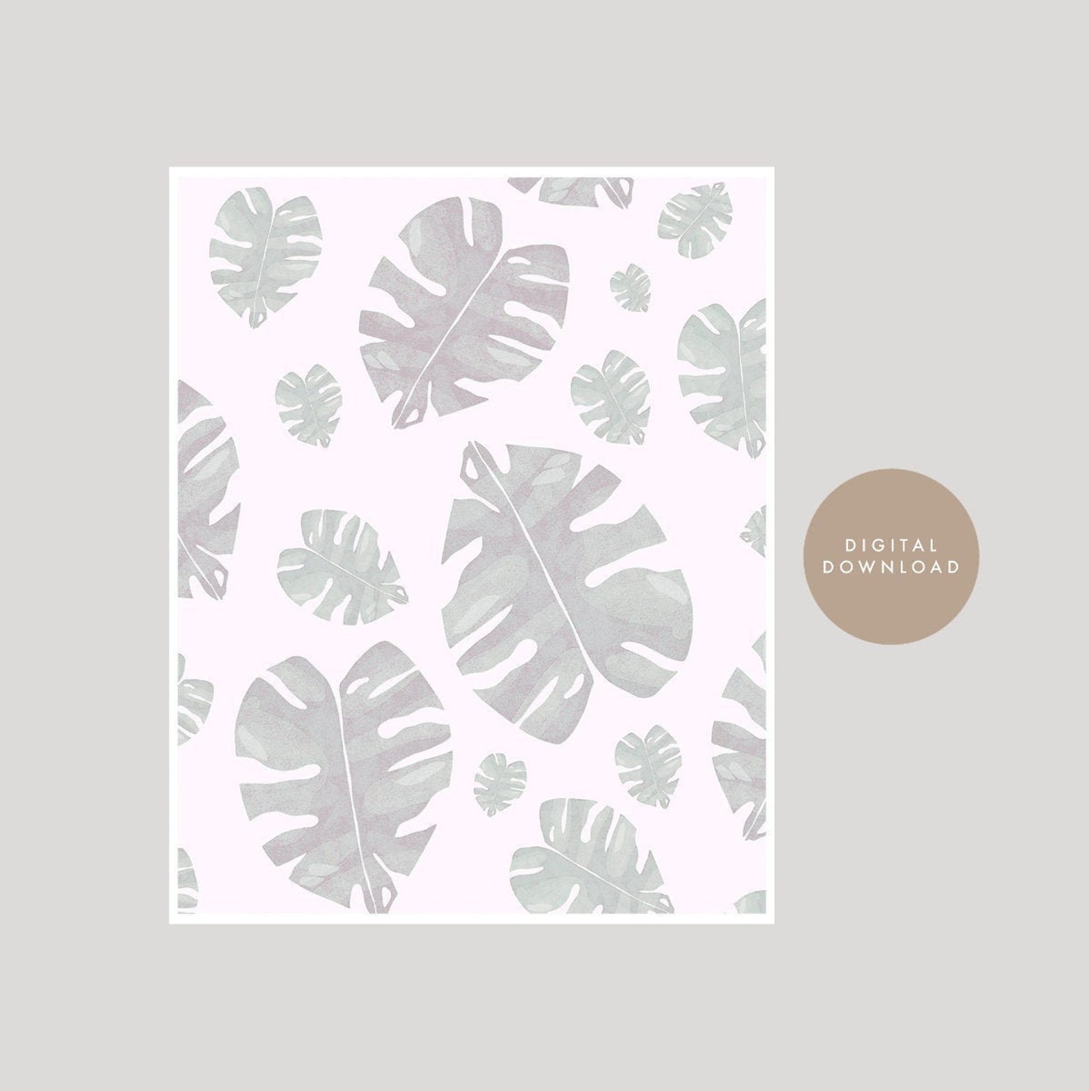 Printable Design Monstera Plant Pattern Illustration - Etsy