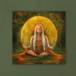 Kaart - Mabon-meditatie - fantasiekunstdruk op duurzaam papier