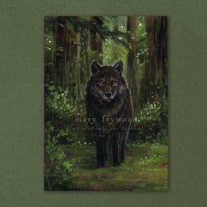 Carte - The Wanderer - Black Wolf - impression d'art fantastique sur papier durable
