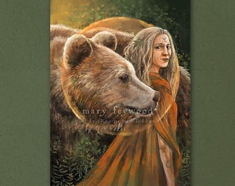 Art print - Totem Bear Spirit - Eco paper