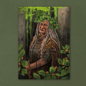 Tarjeta - Anciana arbórea: Haya - Impresión artística de fantasía en papel sostenible