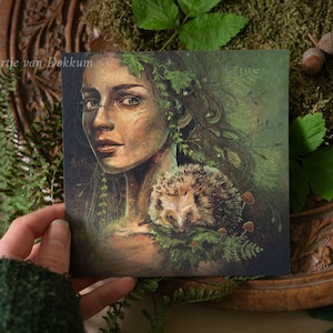 Kaart - De elf en de egel - fantasy art print op duurzaam papier