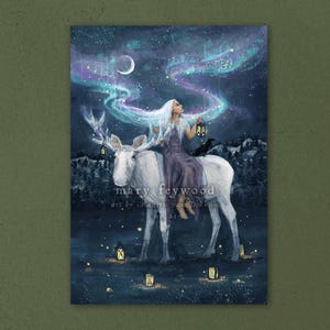 Carte - Ancêtres de Noël/Noël Aurora - art de sorcellerie sur papier durable