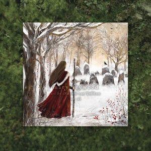 Carta in edizione limitata - Snow Stone Circle - arte fantasy stampata su carta sostenibile
