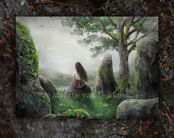 Card - Standing Stones, Outlander inspired - fantasy art printed on sustainable paper