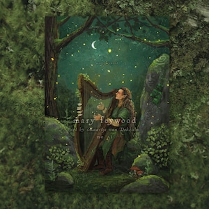Art card - Fireflies - witchy art print on sustainable paper