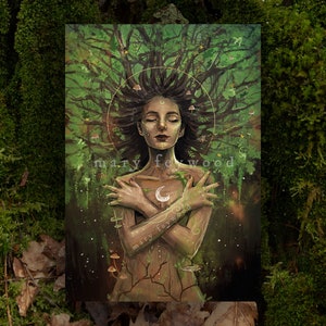 Biglietto - Strega della foresta, amore per se stessi - stampa d'arte stregata su carta sostenibile