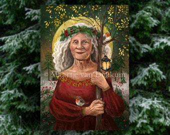 Limited edition poster - The Robin Yule Crone  - fantasy art print on eco paper