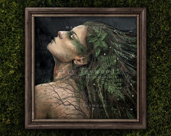 Limited edition Poster - Earth Goddess - fantasy art printed on sustainable paper