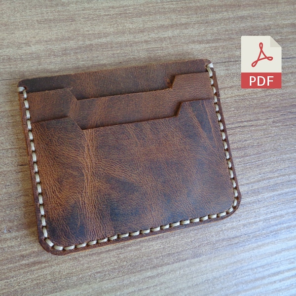 Leather Credit Card Wallet Pdf Pattern | A4 Format + Letter Format