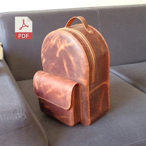 Modèle PDF de sac à dos en cuir | de sac à dos femme | Sac à dos en cuir fait main numérique PDF | Modèle de sac pour femme| Sac à dos bricolage avec vidéo