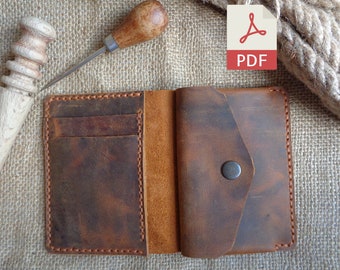 Leather Vertical Wallet PDF Pattern | A4 + Letter Size
