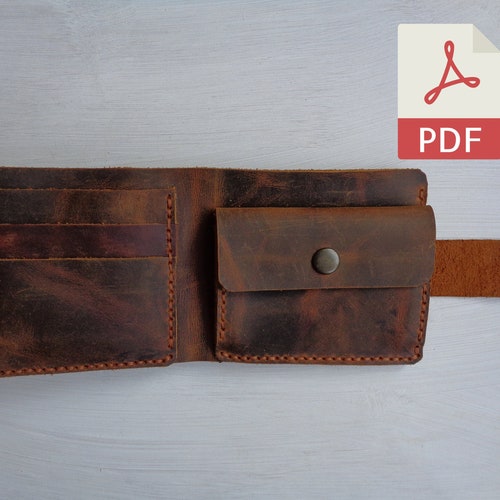 Leather Wallet PDF Pattern A4 Format letter Formatus | Etsy