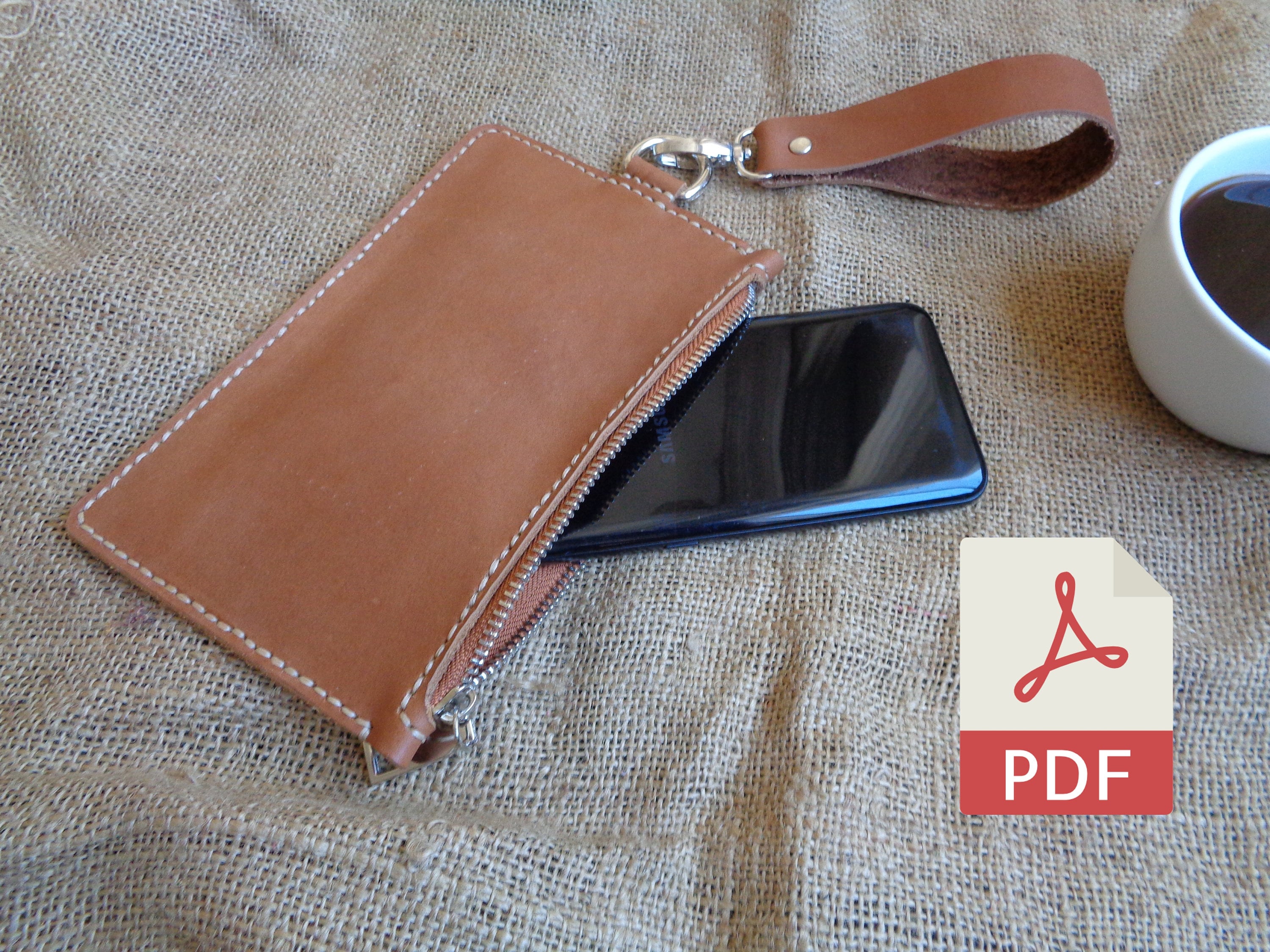 Leather Zipper Pouch Pattern Diy Leather Zipper Bag no Etsy UK