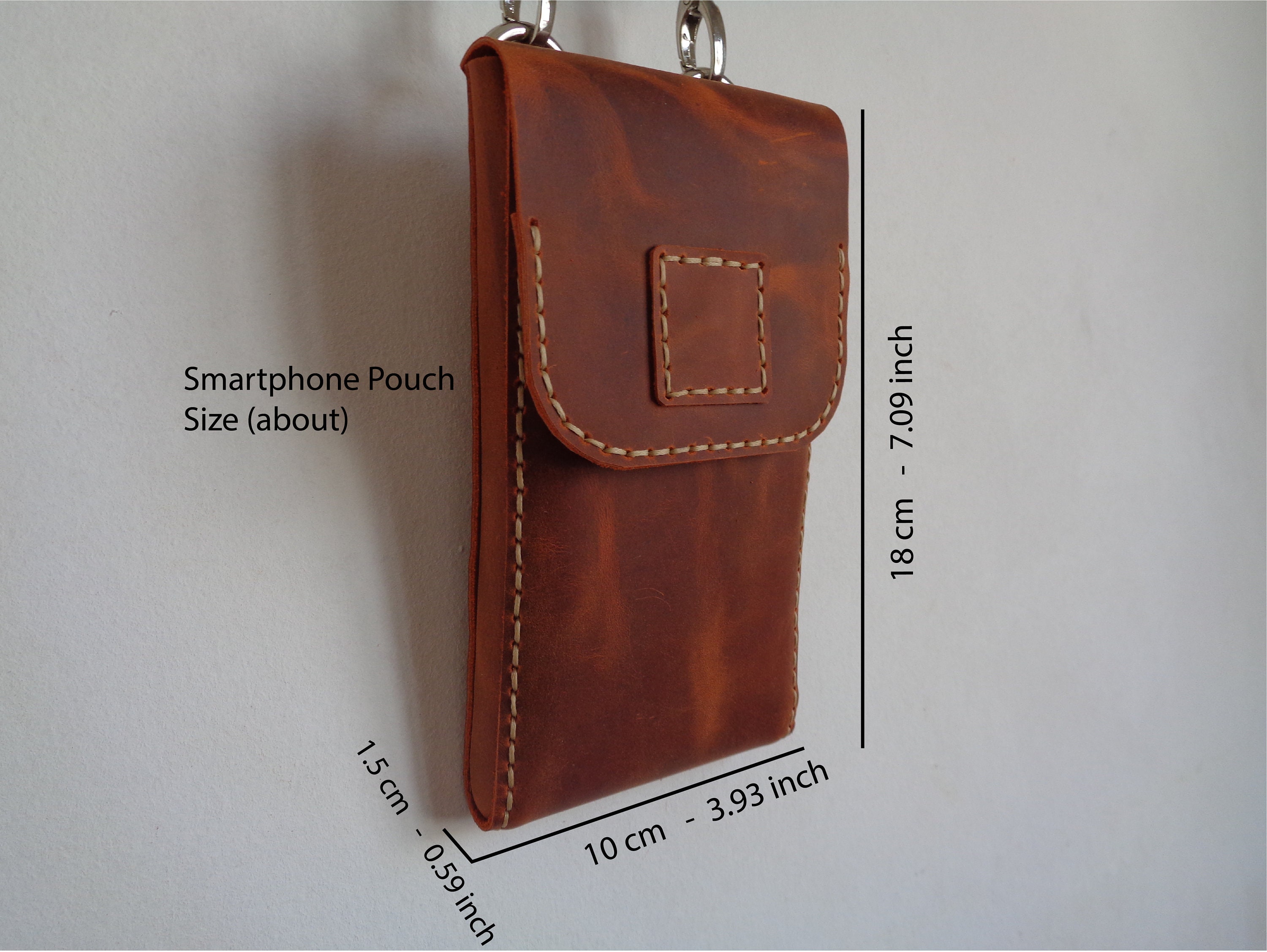 Brown Leather Neck Pouch Handmade Leather Phone Bag -  Canada