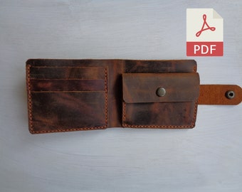 Leather Wallet PDF Pattern | A4 Format +Letter Format(US) | Leather Wallet Template with Video Link