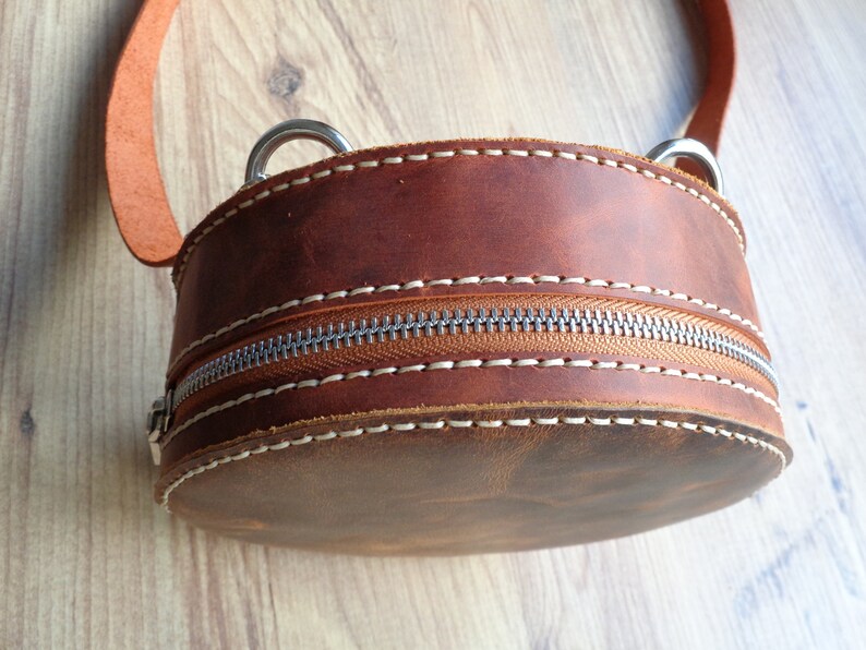 Leather Circle Bag Pattern Round Bag Template Pdf Leather Etsy