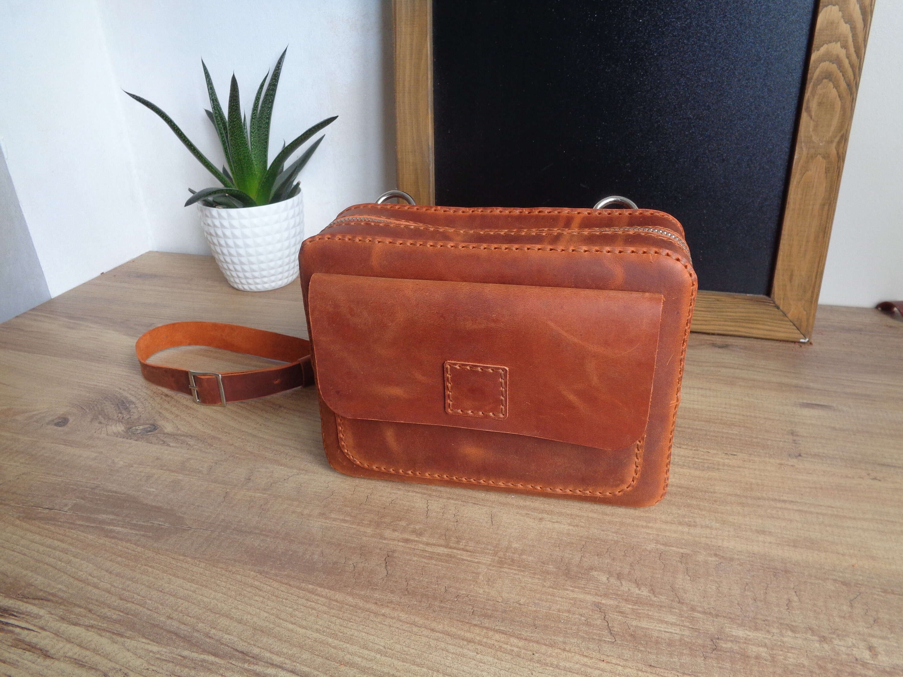 Leather Zipper Messenger Bag PDF Pattern Leather Bag Etsy Canada