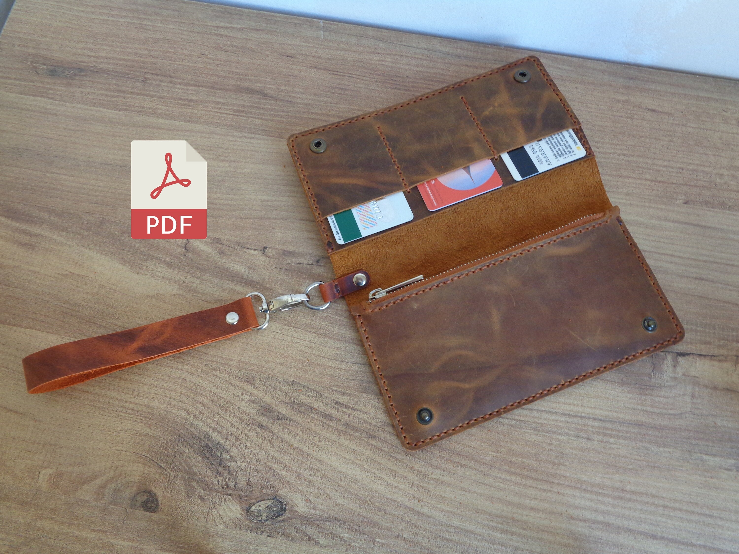 Leather Clutch Wallet PDF Pattern | Wristlet Bag Template (digital  Download) - Etsy