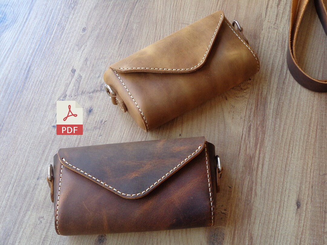 Leather Crossbody Bag PDF Pattern | DIY Minimalist Bag Template (video ...