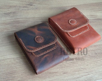 Leather Retro Style Belt Pouch | Leather Belt Wallet | Mini Money Wallet | Leather Key Belt Pouch | Diy Mini Belt Bag | Video Tutorial