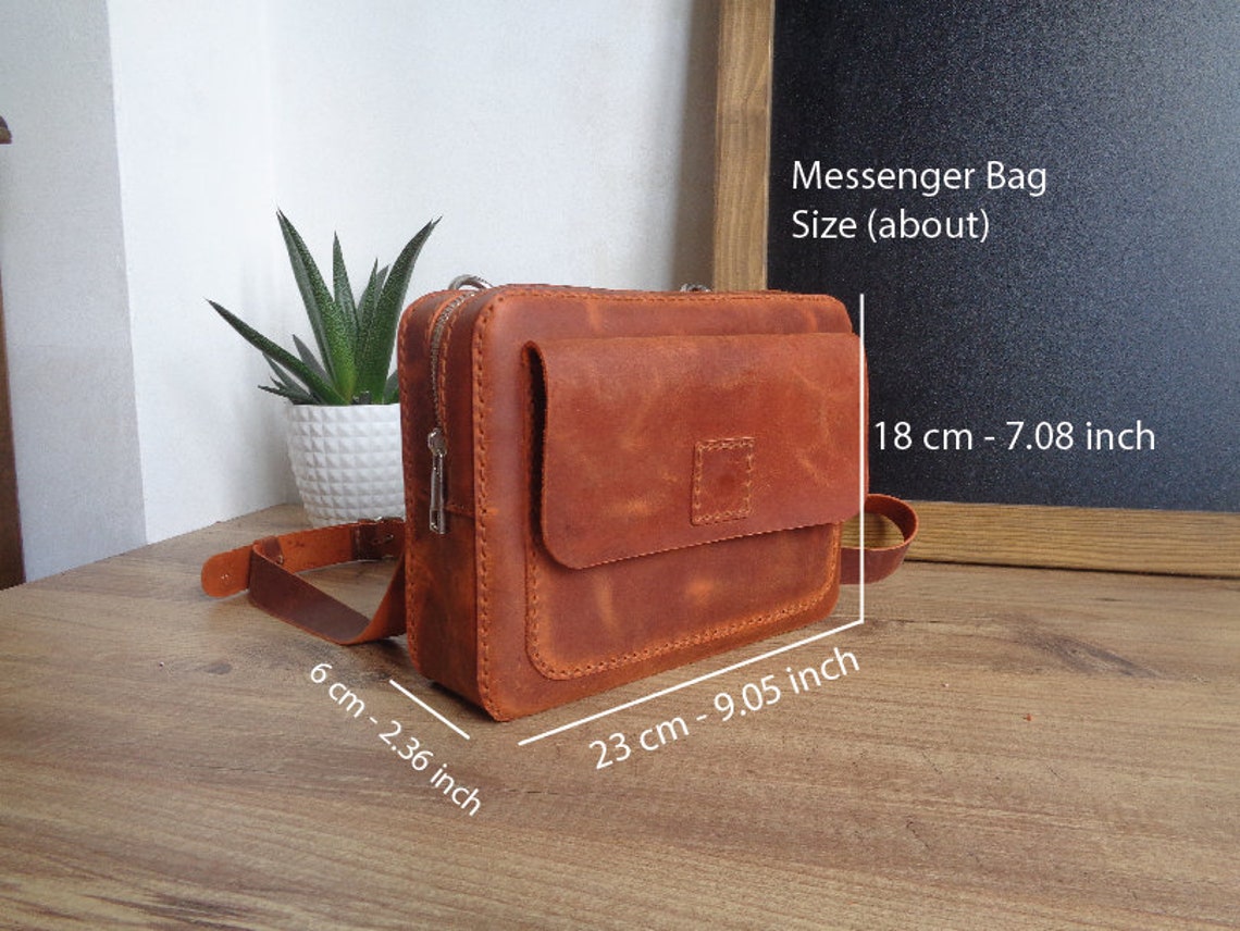 Leather Zipper Messenger Bag PDF Pattern Leather Bag Etsy