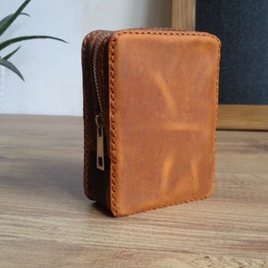 Leather Small Zipper Belt Pouch | Leather Mini Belt Bag | Tiny Leather