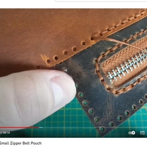 Leather Small Zipper Belt Pouch Leather Mini Belt Bag Tiny Leather