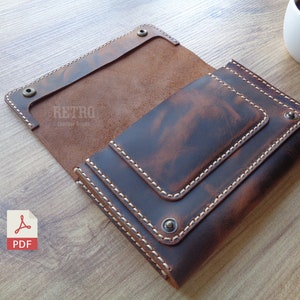 Patrón de riñonera de cuero para teléfono inteligente / Funda de cuero para teléfono hecha a mano / Billetera para teléfono hecha a mano en PDF / Riñonera para teléfono / Funda para teléfono inteligente / Tutorial en video