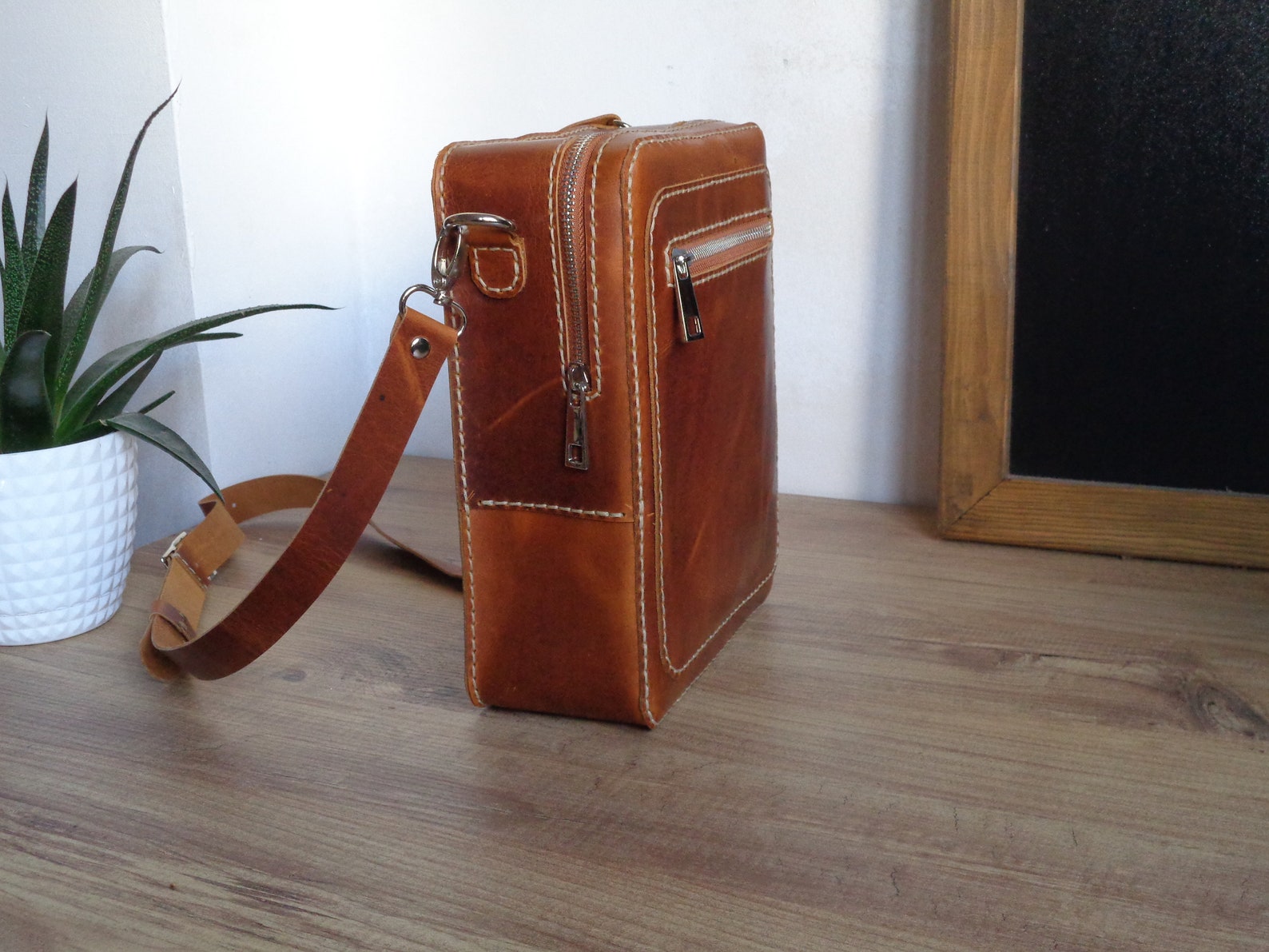 Leather Small Messenger Bag PDF Pattern Zipper Messenger Bag Etsy