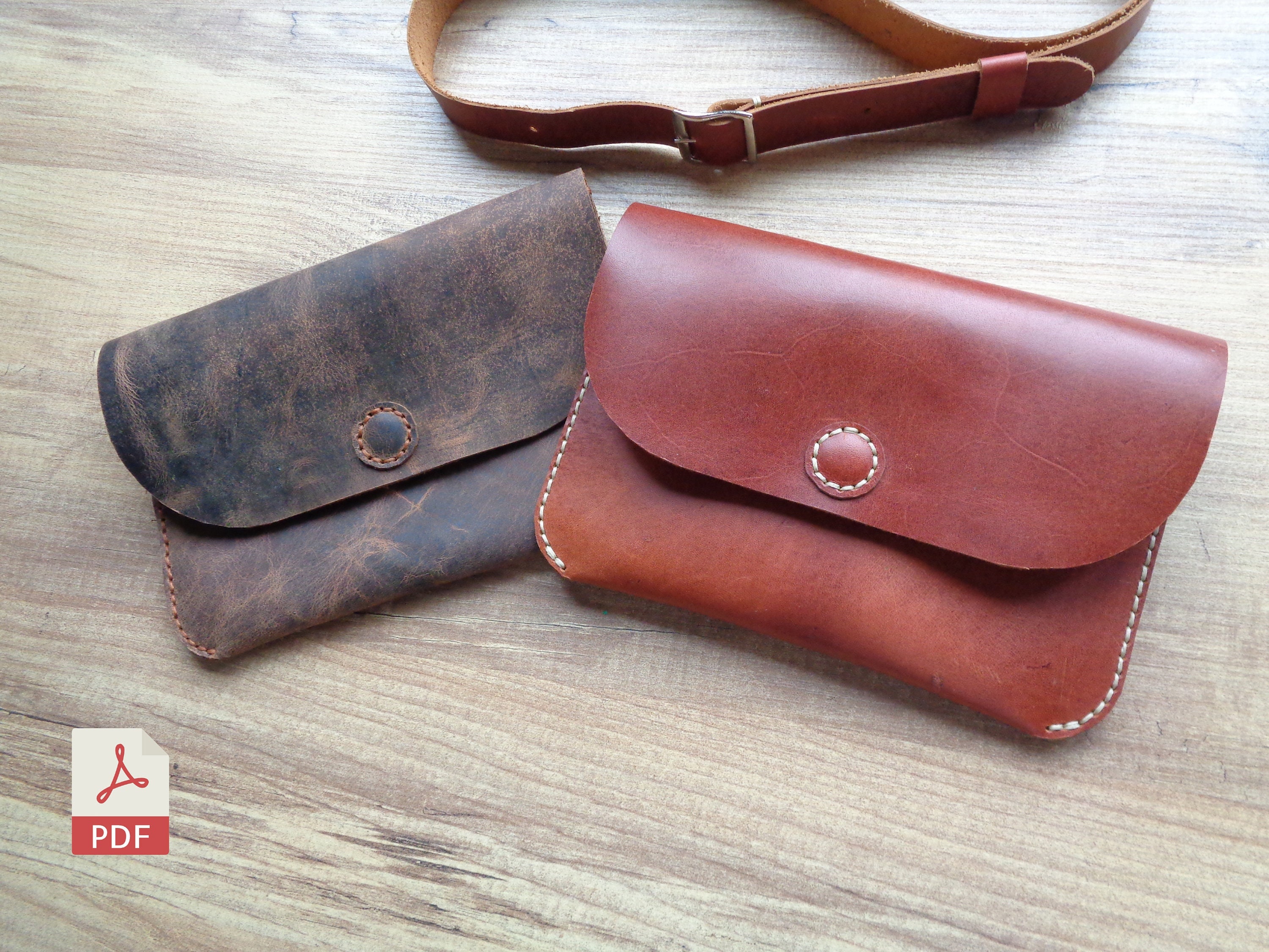 Leather Small Crossbody Bag PDF Pattern | Small Woman Bag Template | Diy Leather Bag | Leather Bag Template | Phone Bag with Tutorial Video