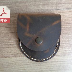 Selbstgemachte Geldbörse aus Leder | Kleiner Geldbeutel aus Leder | A4 Format + Letter Format