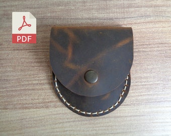 DIY Leather Coin Purse PDF Pattern | A4 + Letter Format