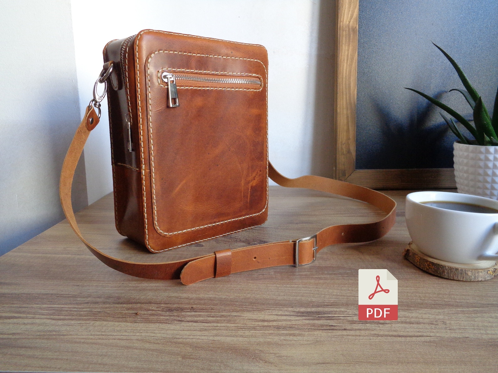 Leather Small Messenger Bag PDF Pattern Zipper Messenger Bag Etsy