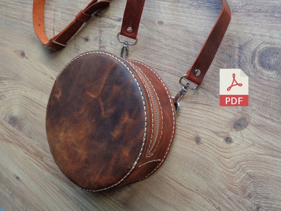 Leather Circle Bag Pattern Round Bag Template Pdf Leather - Etsy