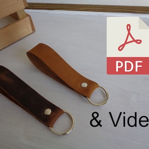 Leather Key Chain Pdf Pattern | Diy Leather Key Chain | A4 Format + Letter Format with Video Tutorial