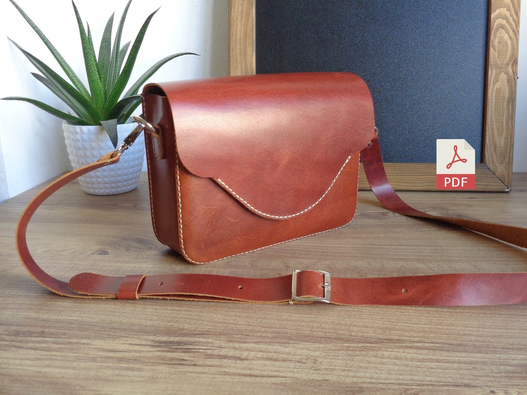 Leather Retro Style Woman Bag PDF Pattern Leather Satchel 