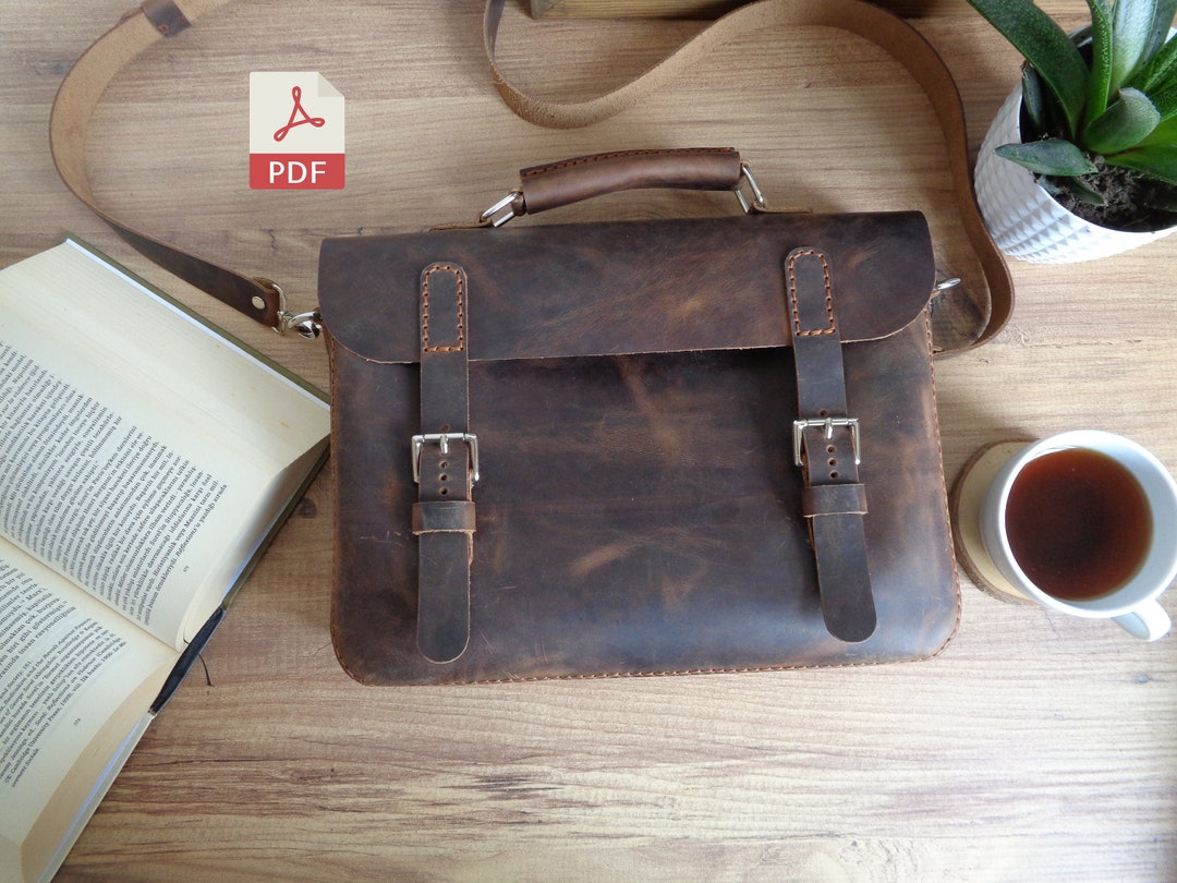 Leather Messenger Bag PDF Pattern | Satchel With Video Tutorial - Etsy ...