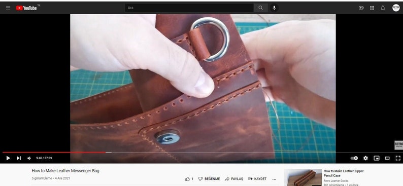 Modèle PDF de sac messager en cuir sac messager pour homme Messenger pour femme bandoulière Modèle de sac PDF Avec tutoriel vidéo image 5