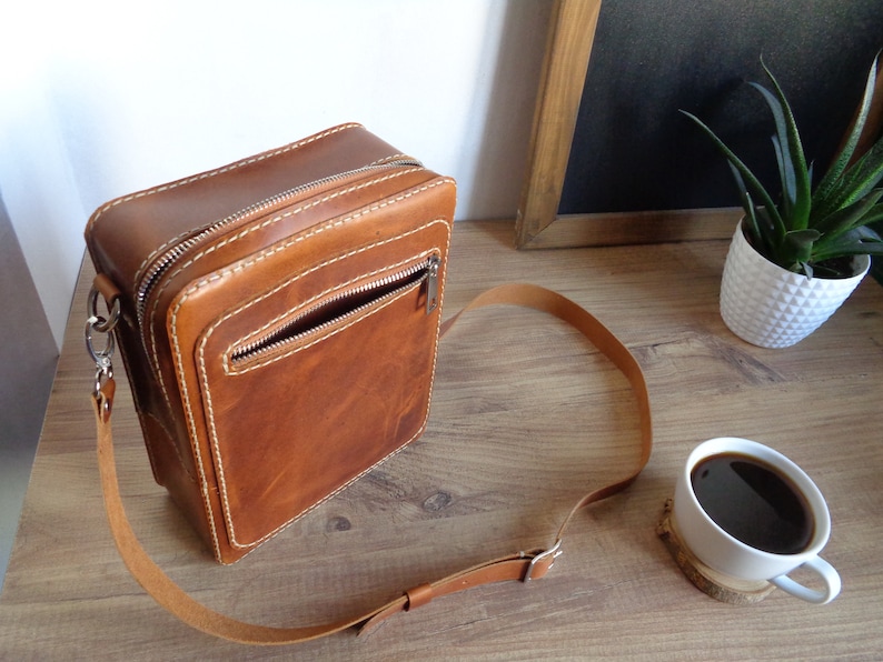 Leather Small Messenger Bag PDF Pattern Zipper Messenger Bag Etsy