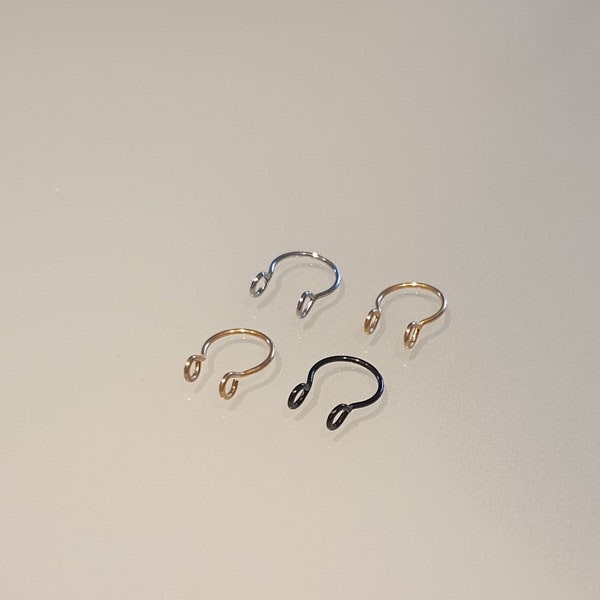 G20 Nose Fake Piercing Septum Ring Cilp Helix Tragus Ear Jewelry Body Jewelry